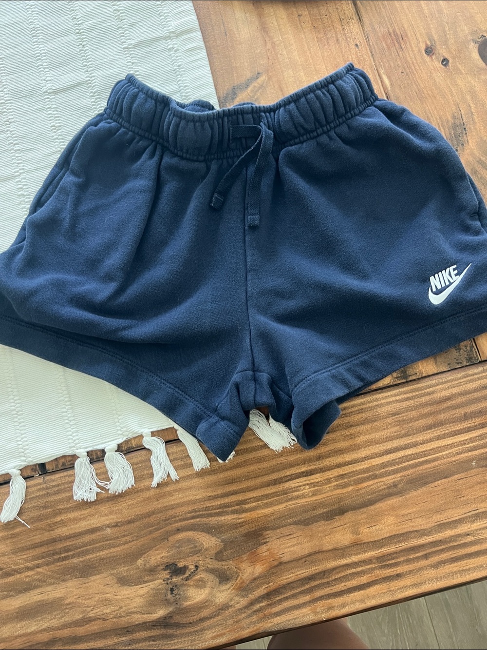 Nike Women’s Navy Blue Athletic Fleece Shorts-XS
